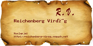 Reichenberg Virág névjegykártya